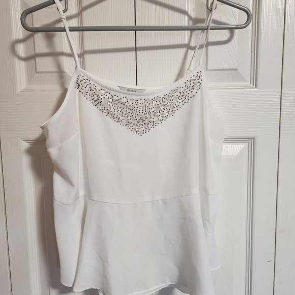 Guess White Crop Top - Picture 1 of 6